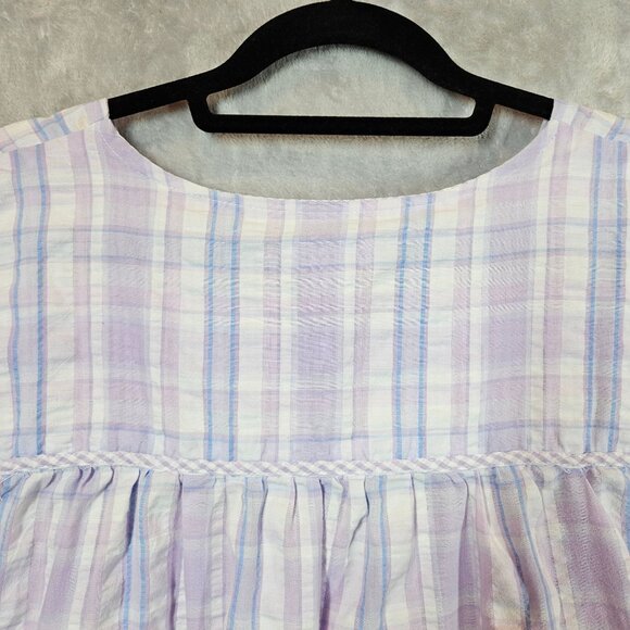 Croft & Barrow Robe night gown Womens XL Zip Pockets crinkle embroidered granny - Picture 13 of 15